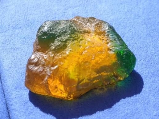 Natural Australian parti sapphire rough crystal