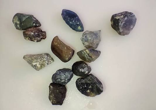 Collection of personally selected natural Australian rough sapphires